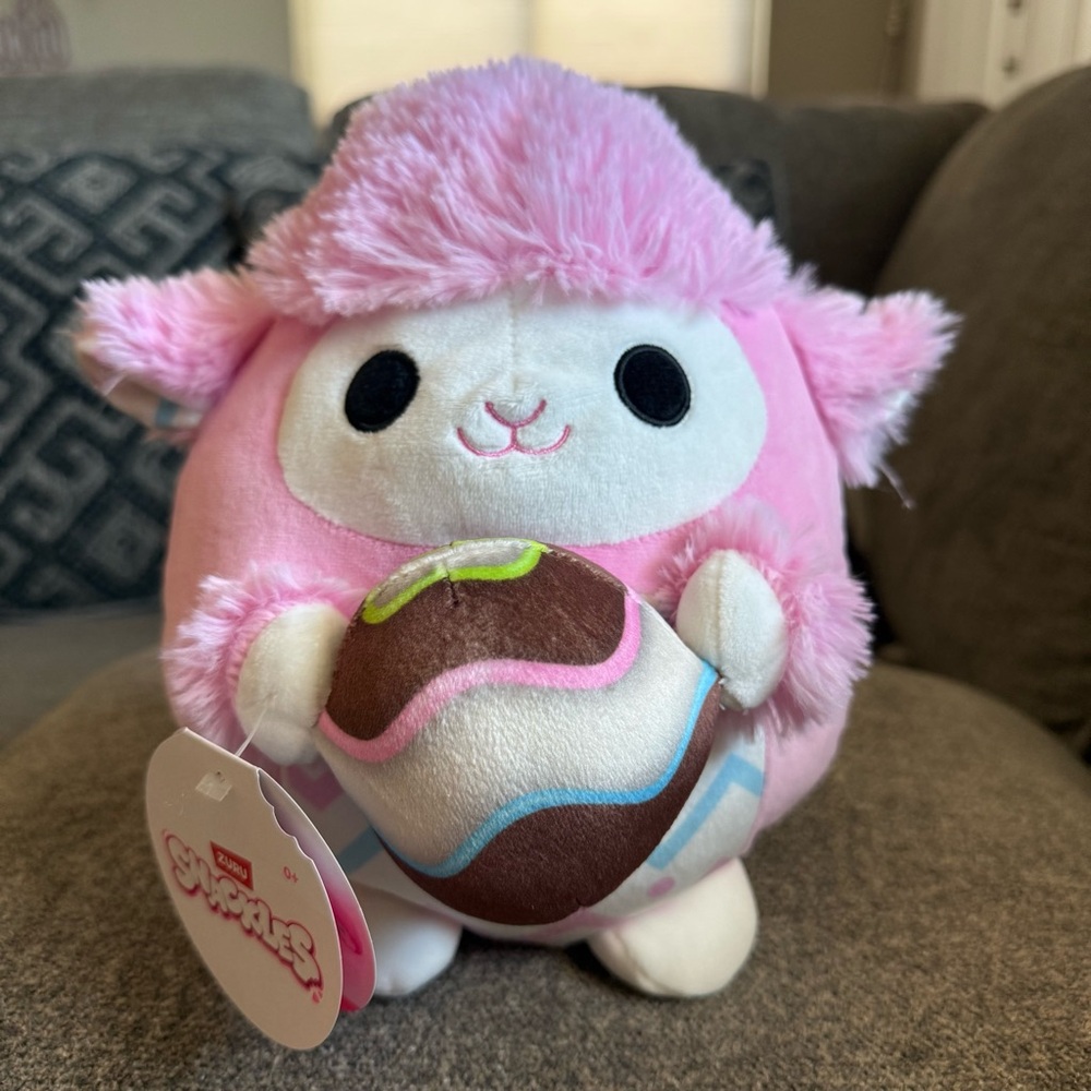 Cuddly Pink Plush Sheep Toy “Anna” Easter